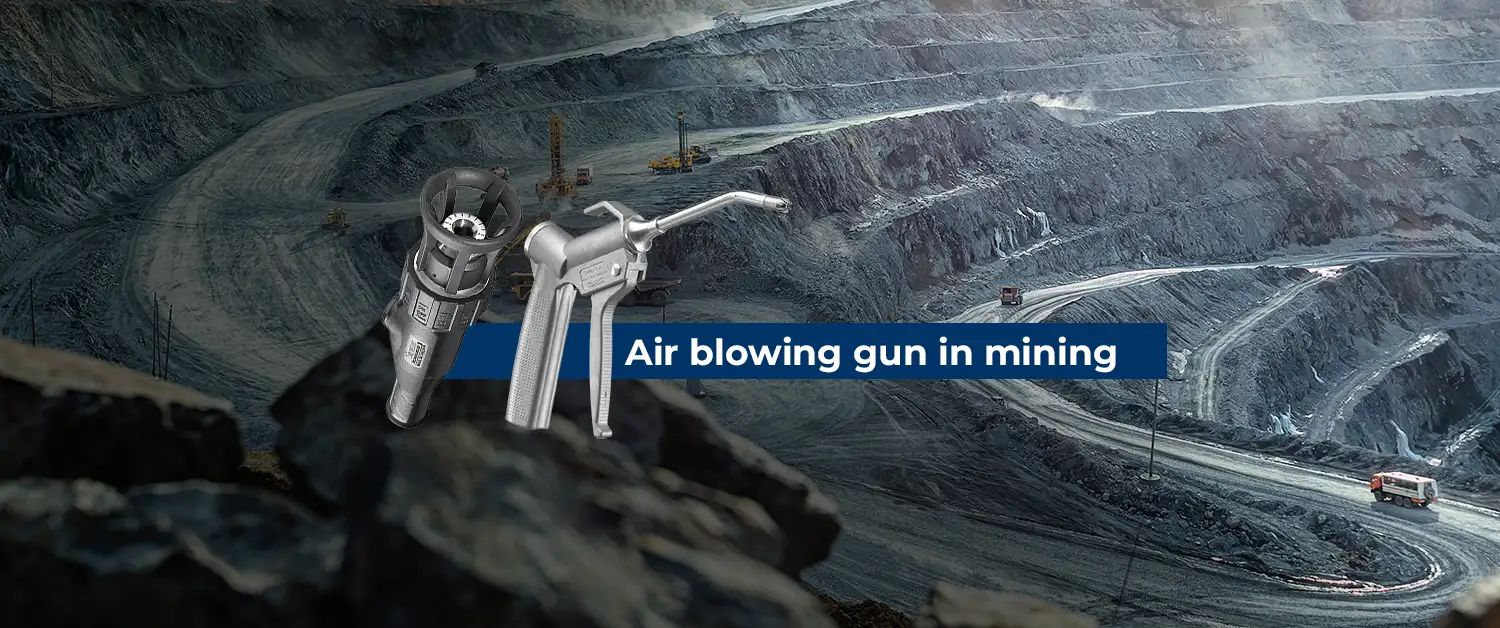 Air blowing guns in mining image